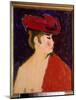 Le Chale Rouge Painting by Alexei Von Javlensky (Alexi Von Jawlensky, Alexej Von Javlenski) (1864-1-Alexej Von Jawlensky-Mounted Giclee Print