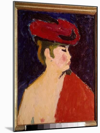 Le Chale Rouge Painting by Alexei Von Javlensky (Alexi Von Jawlensky, Alexej Von Javlenski) (1864-1-Alexej Von Jawlensky-Mounted Giclee Print