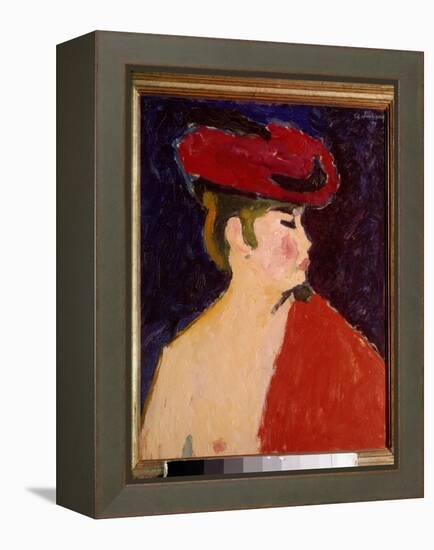 Le Chale Rouge Painting by Alexei Von Javlensky (Alexi Von Jawlensky, Alexej Von Javlenski) (1864-1-Alexej Von Jawlensky-Framed Premier Image Canvas