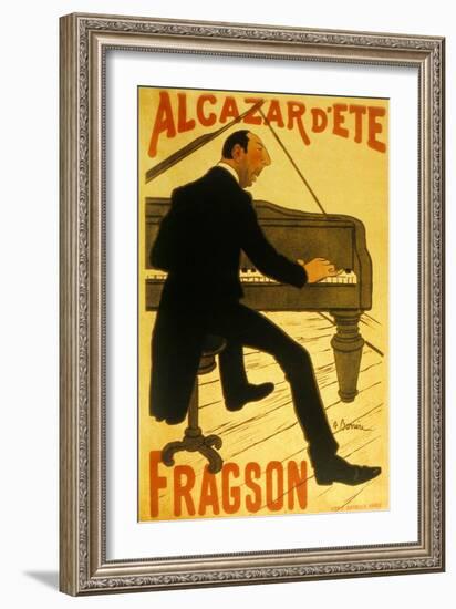 Le Chanteur De Music Hall H. Fragson Au Cabaret Alcazar D Ete-null-Framed Premium Giclee Print