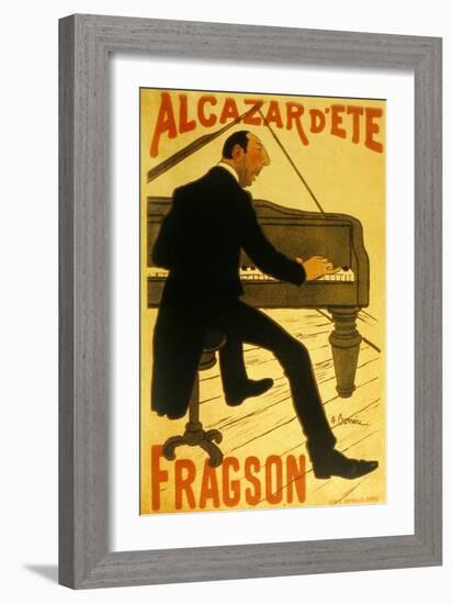 Le Chanteur De Music Hall H. Fragson Au Cabaret Alcazar D Ete-null-Framed Premium Giclee Print