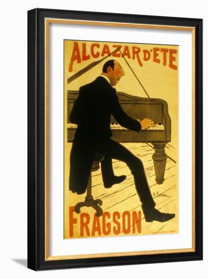 Le Chanteur De Music Hall H. Fragson Au Cabaret Alcazar D Ete-null-Framed Premium Giclee Print