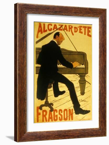 Le Chanteur De Music Hall H. Fragson Au Cabaret Alcazar D Ete-null-Framed Art Print