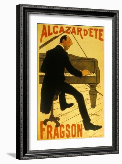 Le Chanteur De Music Hall H. Fragson Au Cabaret Alcazar D Ete-null-Framed Art Print