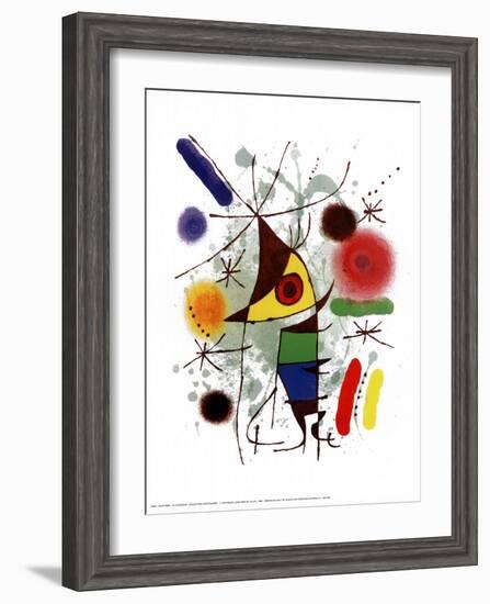 Le Chanteur-Joan Miro-Framed Art Print