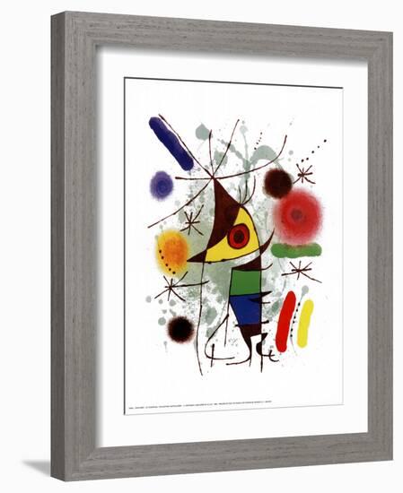 Le Chanteur-Joan Miro-Framed Art Print