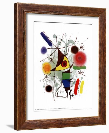 Le Chanteur-Joan Miro-Framed Art Print