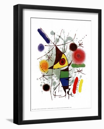 Le Chanteur-Joan Miro-Framed Art Print