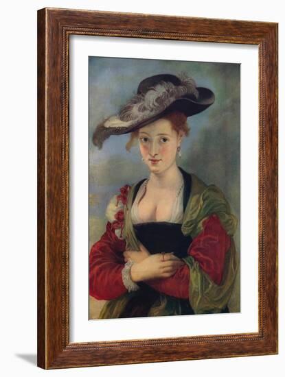 'Le Chapeau De Paille', c1622-1625, (c1915)-Peter Paul Rubens-Framed Giclee Print