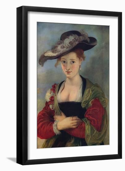 'Le Chapeau De Paille', c1622-1625, (c1915)-Peter Paul Rubens-Framed Giclee Print