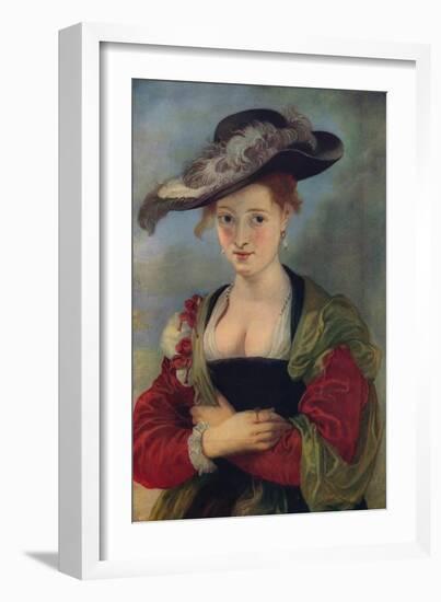 'Le Chapeau De Paille', c1622-1625, (c1915)-Peter Paul Rubens-Framed Giclee Print