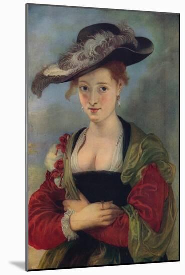 'Le Chapeau De Paille', c1622-1625, (c1915)-Peter Paul Rubens-Mounted Giclee Print