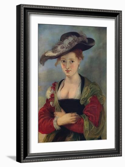 'Le Chapeau De Paille', c1622-1625, (c1915)-Peter Paul Rubens-Framed Giclee Print