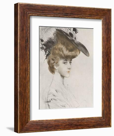 Le Chapeau Noir-Paul Cesar Helleu-Framed Premium Giclee Print