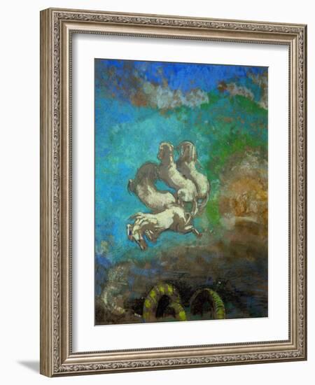 Le char d'Apollon-Apollo's chariot, 1905-1914 Gouache,91,5 x 77 cm R. F.36724.-Odilon Redon-Framed Giclee Print