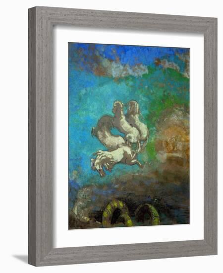 Le char d'Apollon-Apollo's chariot, 1905-1914 Gouache,91,5 x 77 cm R. F.36724.-Odilon Redon-Framed Giclee Print