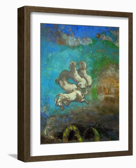 Le char d'Apollon-Apollo's chariot, 1905-1914 Gouache,91,5 x 77 cm R. F.36724.-Odilon Redon-Framed Giclee Print