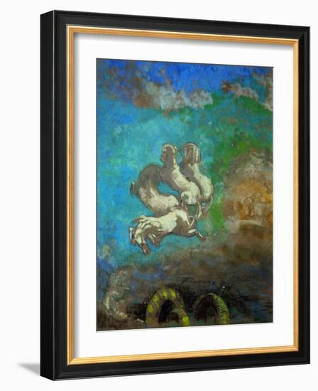 Le char d'Apollon-Apollo's chariot, 1905-1914 Gouache,91,5 x 77 cm R. F.36724.-Odilon Redon-Framed Giclee Print