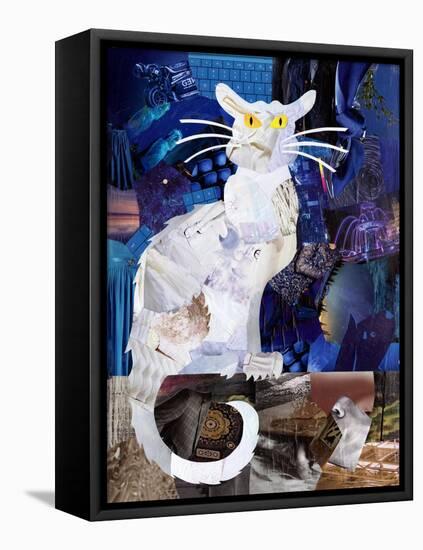 Le Chat Blanc-Artpoptart-Framed Premier Image Canvas