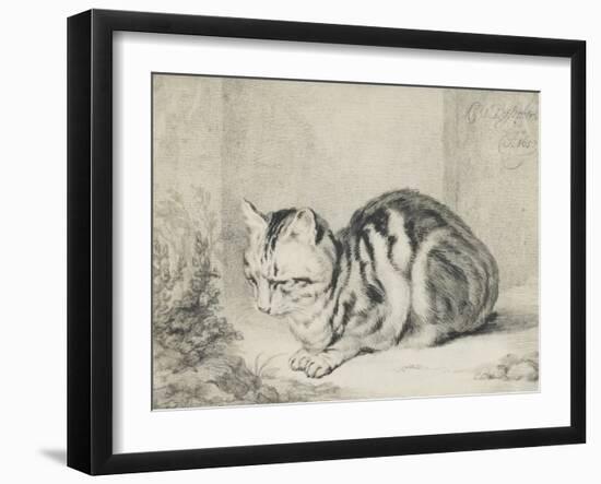 Le chat couché-null-Framed Giclee Print