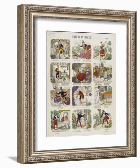 Le chat et le vieux rat-null-Framed Giclee Print