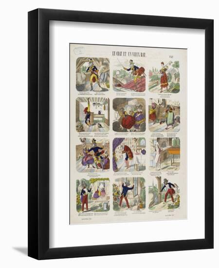 Le chat et le vieux rat-null-Framed Giclee Print