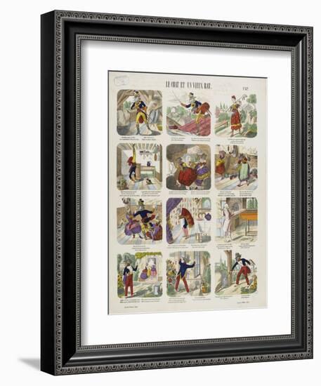 Le chat et le vieux rat-null-Framed Giclee Print