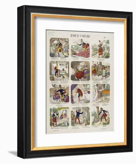 Le chat et le vieux rat-null-Framed Giclee Print