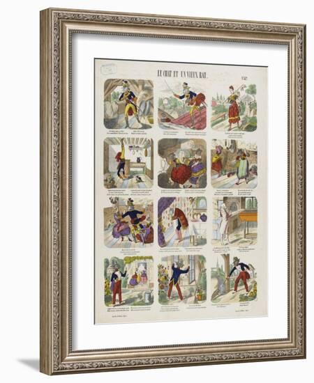 Le chat et le vieux rat-null-Framed Giclee Print