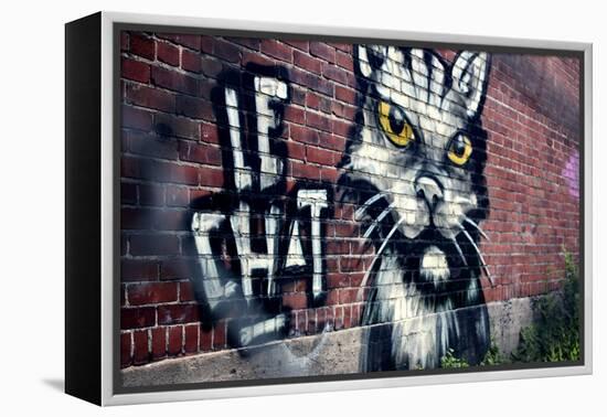 Le Chat Graffiti Montreal Canada-null-Framed Stretched Canvas