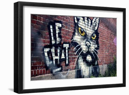 Le Chat Graffiti Montreal Canada-null-Framed Photo