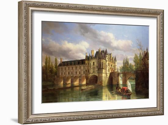 Le Chateau De Chenonceau, 1843-Pierre Justin Ouvrie-Framed Giclee Print