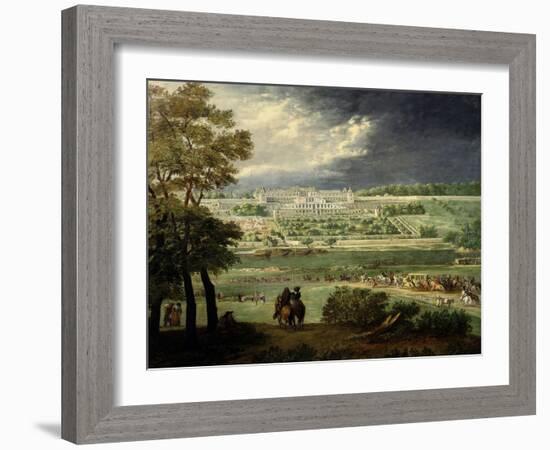 Le Château Neuf De Saint-Germain Et Les Jardins, Lors De La Reconstruction Des Terrasses (1664-65)-Adam Frans van der Meulen-Framed Giclee Print