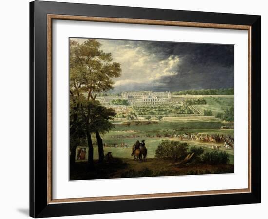 Le Château Neuf De Saint-Germain Et Les Jardins, Lors De La Reconstruction Des Terrasses (1664-65)-Adam Frans van der Meulen-Framed Giclee Print