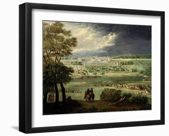 Le Château Neuf De Saint-Germain Et Les Jardins, Lors De La Reconstruction Des Terrasses (1664-65)-Adam Frans van der Meulen-Framed Giclee Print