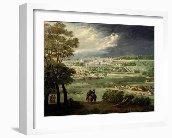 Le Château Neuf De Saint-Germain Et Les Jardins, Lors De La Reconstruction Des Terrasses (1664-65)-Adam Frans van der Meulen-Framed Giclee Print