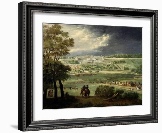 Le Château Neuf De Saint-Germain Et Les Jardins, Lors De La Reconstruction Des Terrasses (1664-65)-Adam Frans van der Meulen-Framed Giclee Print