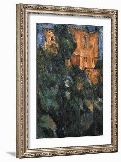 Le Chateau Noir, (Detail), 1904-1906-Paul Cézanne-Framed Giclee Print