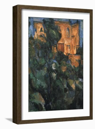 Le Chateau Noir, (Detail), 1904-1906-Paul Cézanne-Framed Giclee Print