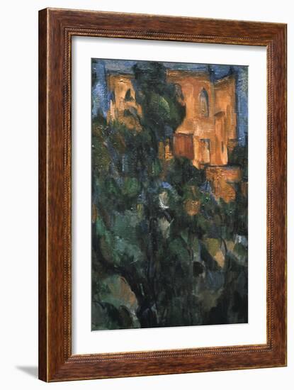 Le Chateau Noir, (Detail), 1904-1906-Paul Cézanne-Framed Giclee Print