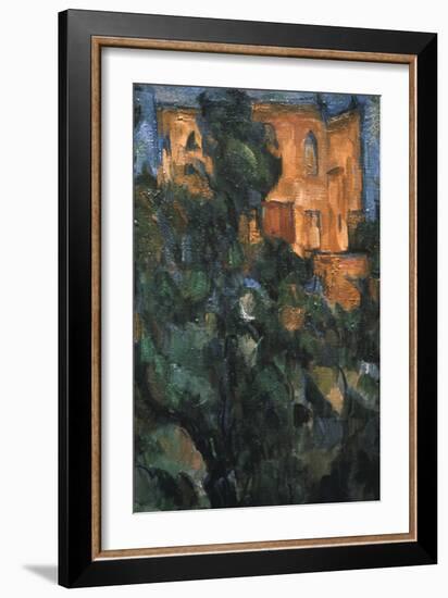 Le Chateau Noir, (Detail), 1904-1906-Paul Cézanne-Framed Giclee Print