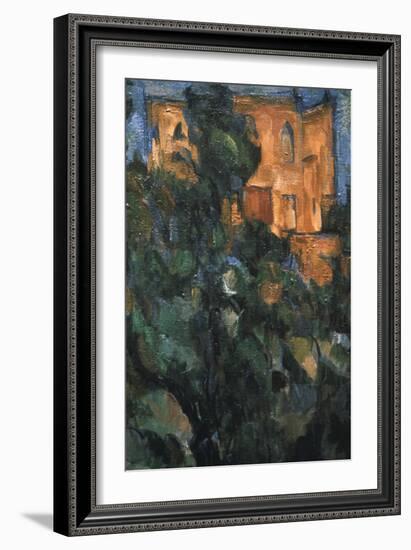 Le Chateau Noir, (Detail), 1904-1906-Paul Cézanne-Framed Giclee Print