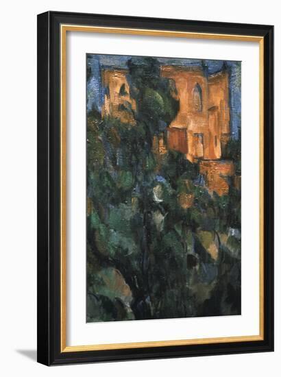 Le Chateau Noir, (Detail), 1904-1906-Paul Cézanne-Framed Giclee Print