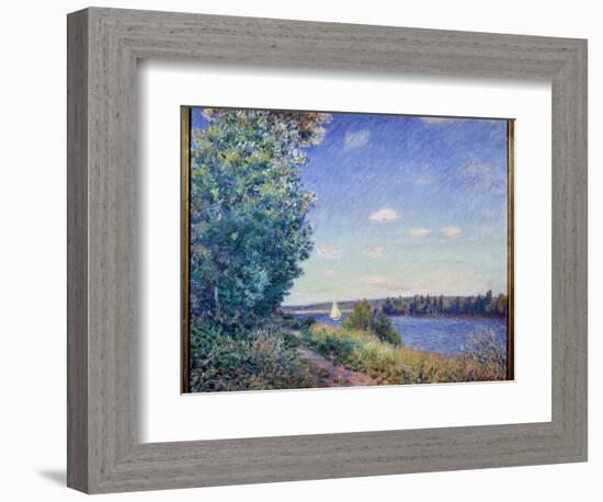 Le Chemin Au Bord De L'eau a Sahurs Painting by Alfred Sisley (1839-1899) 1894 Sun. 0,8X1 M Rouen,-Alfred Sisley-Framed Giclee Print