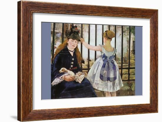 Le Chemin De Fer-Edouard Manet-Framed Art Print