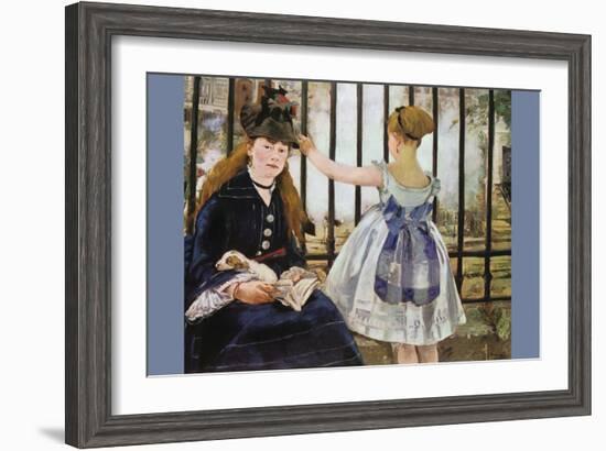 Le Chemin De Fer-Edouard Manet-Framed Art Print