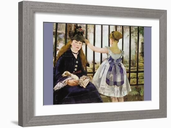 Le Chemin De Fer-Edouard Manet-Framed Art Print