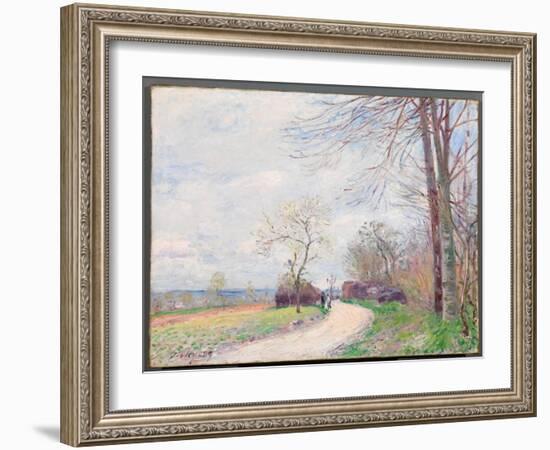 Le Chemin des Buttes (au Printemps), 1889-Alfred Sisley-Framed Giclee Print