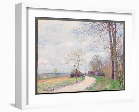 Le Chemin des Buttes (au Printemps), 1889-Alfred Sisley-Framed Giclee Print