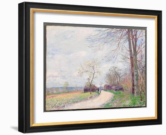 Le Chemin des Buttes (au Printemps), 1889-Alfred Sisley-Framed Giclee Print